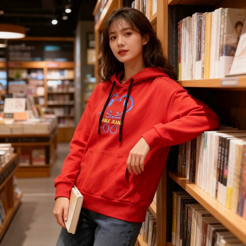 红红火火ABLEJEANS男女卫衣帽衫