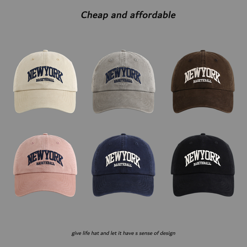 简约ins刺绣棒球帽女宽檐大头围