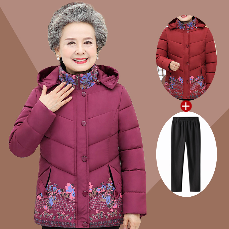 奶奶冬装棉衣羽绒棉袄