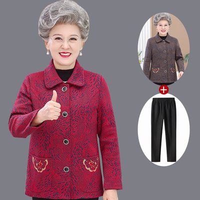 老太太春秋外套女中老年人