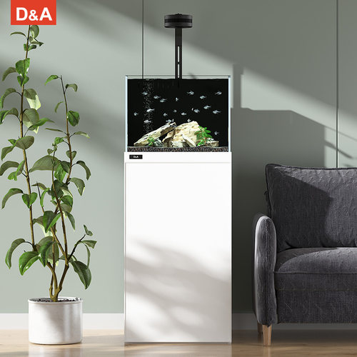 德克方缸客厅生态鱼缸自循环免换水家用落地办公室小型底滤水族箱