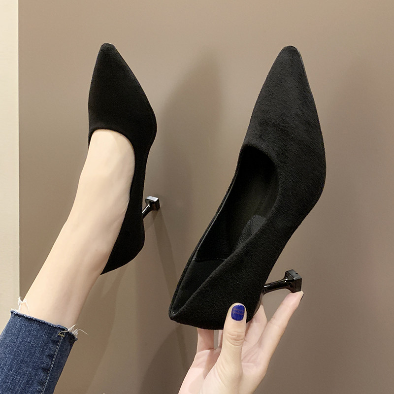 High-heeled shoes Fine heel 3 new pattern 2019 Middle heel Stiletto Single shoes 3-5 centimeter Heels Autumn Single shoesin the Women's Shoes, Low shoes  category - from Buy2taobao.com to provide professional Taobao agent buy service