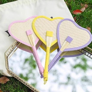 花形蒲扇手工夏季 抢 包邮 公主麦秆扇可爱竹编扇子常规 新人0.34