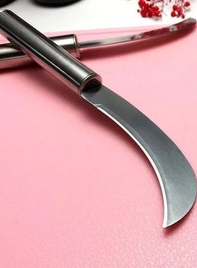 不锈钢小弯刀香蕉刀小镰刀割菜削菠萝刀水果刀烤肠机摆摊菠萝蜜刀