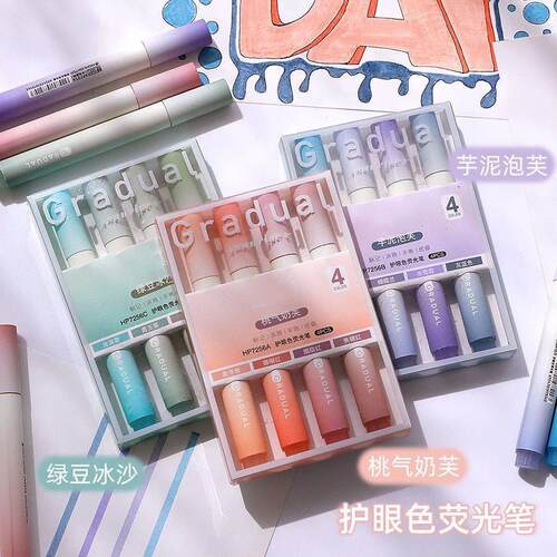 荧光笔高颜值标记马卡龙