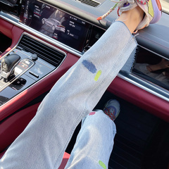 Hong Kong style retro jeans women's new style in spring 2021