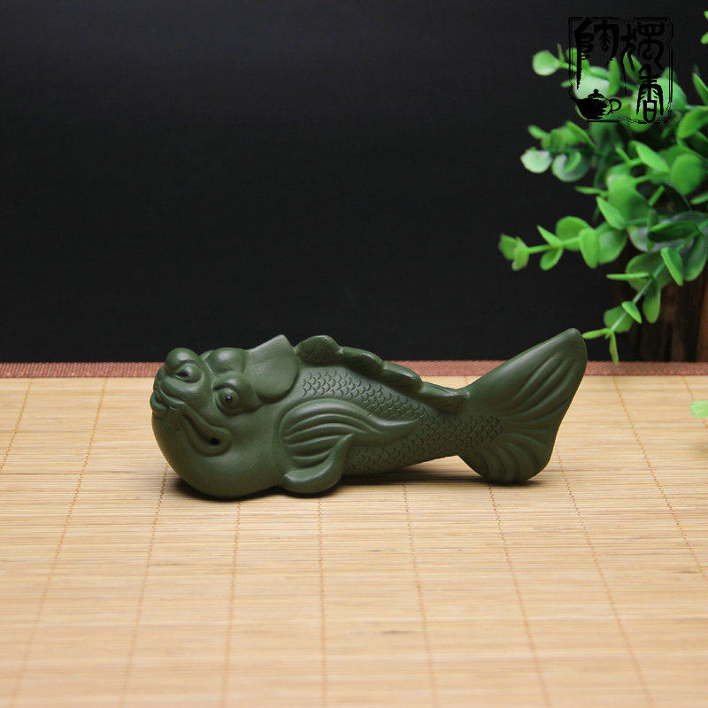 宜兴紫砂鱼化龙茶宠手工摆件