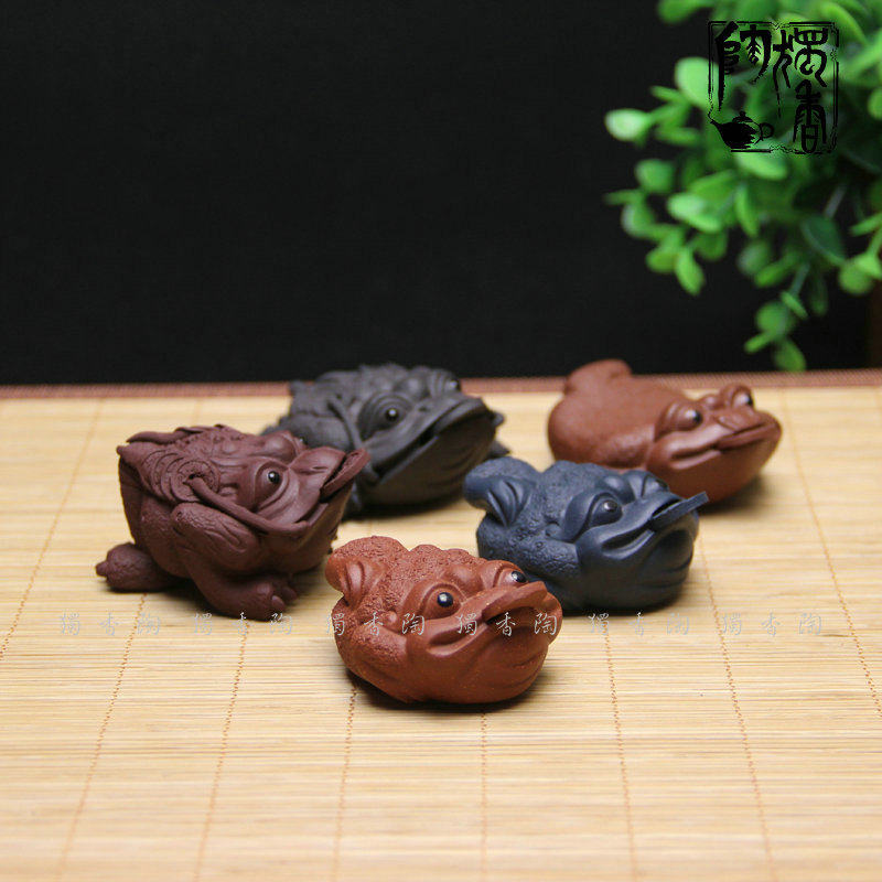 宜兴摆件迷你把玩守财紫砂茶宠