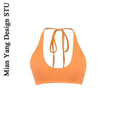 性感热辣绑带挂脖比基尼吊带背心