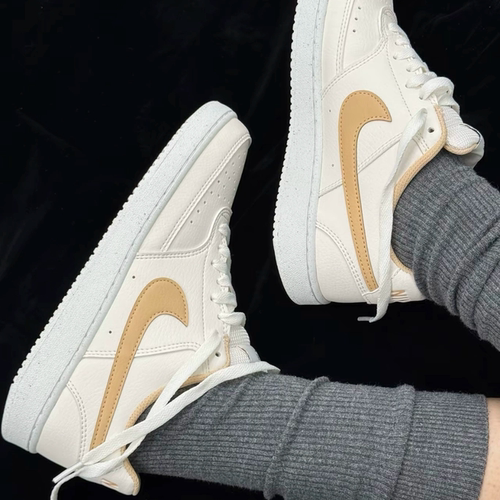 耐克Nike Court低帮板鞋女款白红金DH3158-106