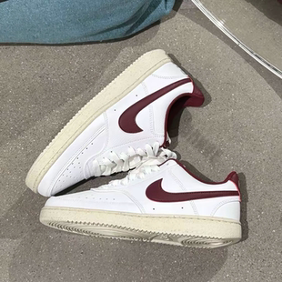 耐克Nike Court低帮板鞋女款白红金DH3158-106