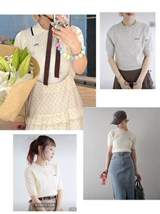 w closet miu系麻花polo衫 复古针织女上衣 刺绣 绣花圆领针织衫