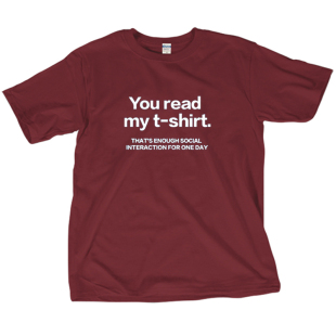 YOU READ MY T SHIRT趣味英文短袖T恤恶搞笑男女士半袖宽松纯棉