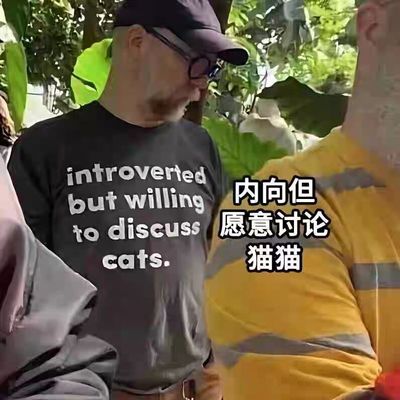 introverted but willing to discuss cats内向但愿意讨论猫t恤