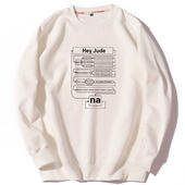 Hey jude嗨朱迪Beatles披头士列侬geek英文歌词男女加绒圆领卫衣