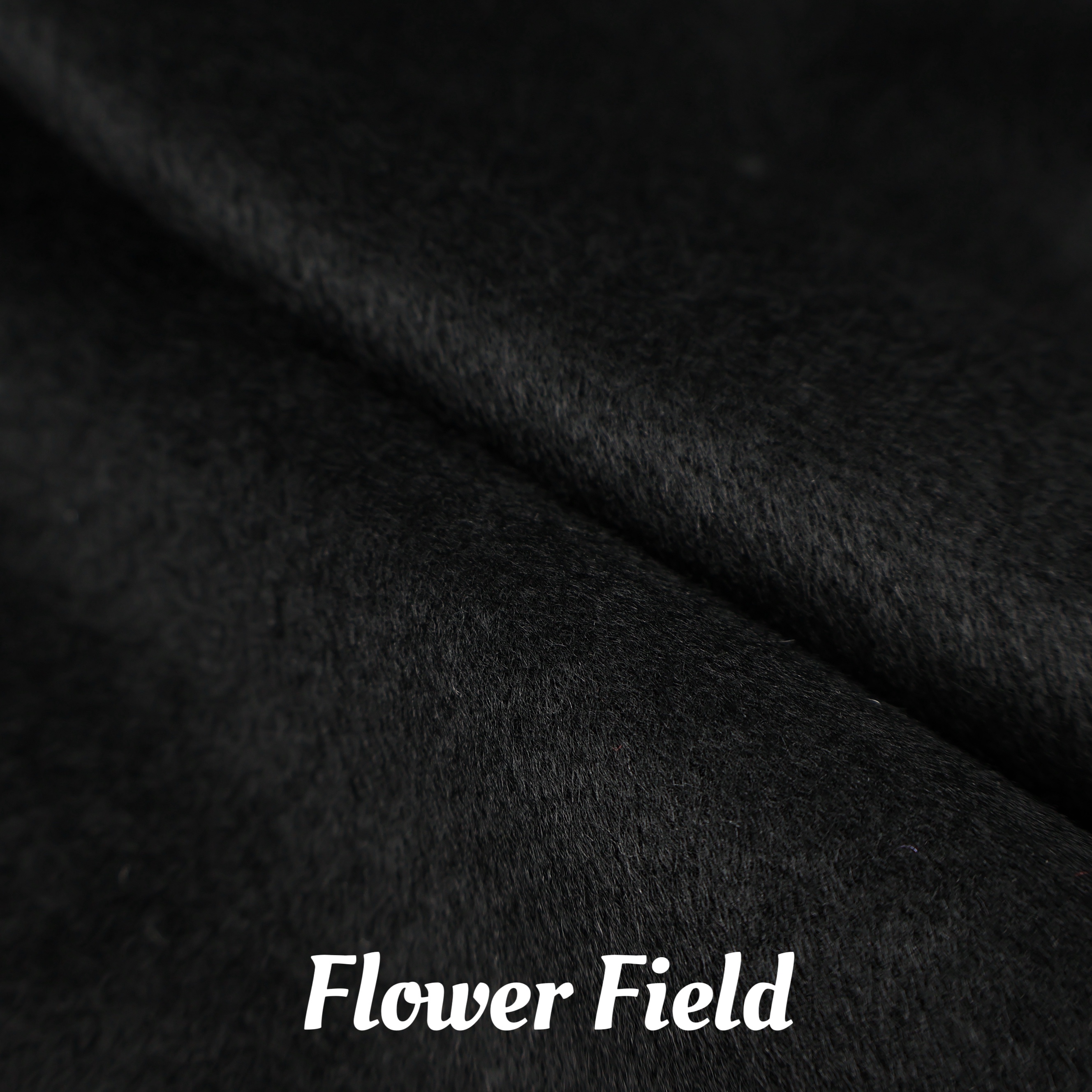 高品质 纯黑色单面顺毛长毛羊绒羊毛毛呢毛料面料大衣外套裙布料