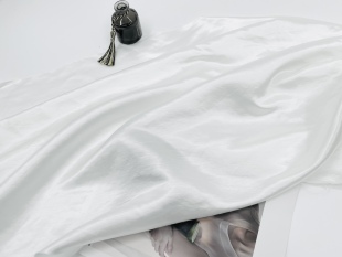 进口光泽垂感 白色纯亚麻缎时装面料套装西装半裙高定设计师布料