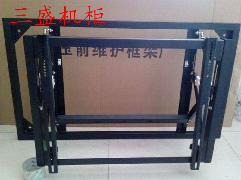 京东方拼接屏嵌入式加厚液压前维电视机架