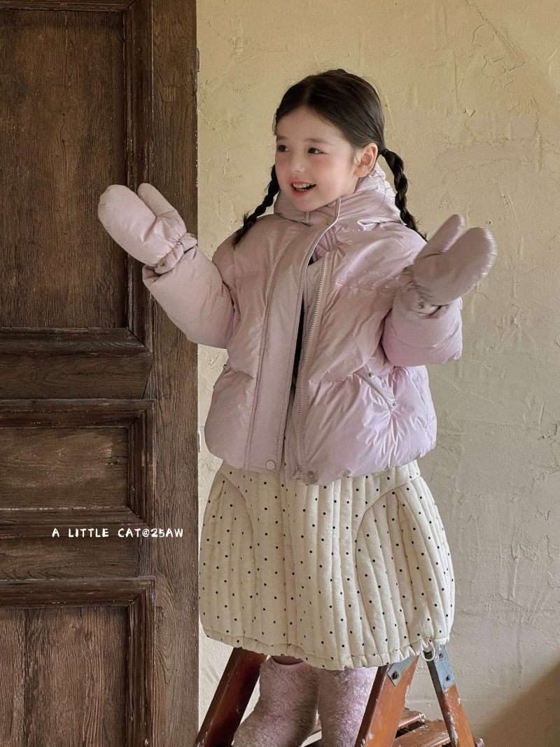 小猫集邮册女童25秋冬新款韩版纯色百搭羽绒服儿童保暖外套5801