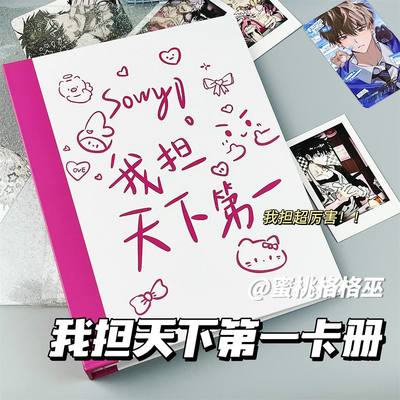 原创我担天下第一卡册A5四宫格活页卡册可拆卸3寸小卡收纳册爱豆