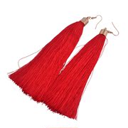 Nice pretty long red tassel earrings toast clothing accessories Bridal Accessories and makeup styling accessories