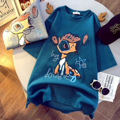 New style thickened short sleeve T-shirt women's loose matte T-Shirt Top Fashion