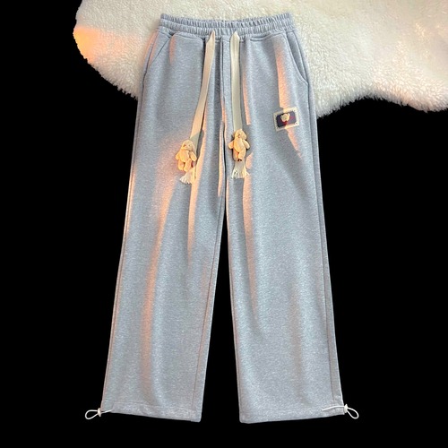 Little Bear Pendant guard pants women's spring and autumn loose thin hanging feeling ins super fire sports Leggings