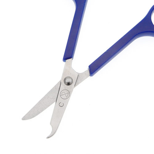 12cm皮肤缝线拆线剪不锈钢挑线剪刀一次性塑料柄月牙口拆线小勾剪