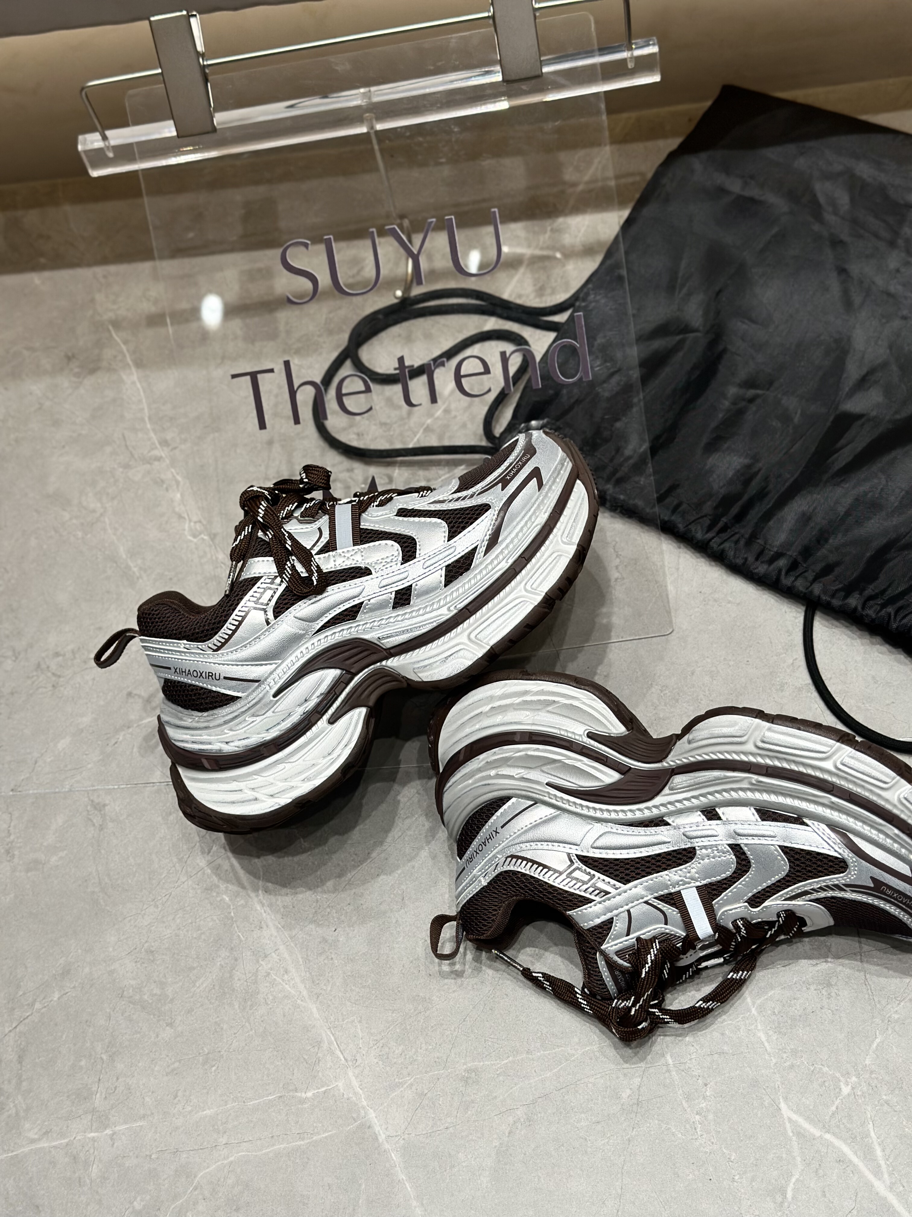 苏与2025秋季新款松糕厚底老爹鞋