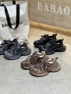 新款 休闲运动鞋 芒果大宽头老爹鞋 时尚 透气舒适 女款 巴宝秀2026春季