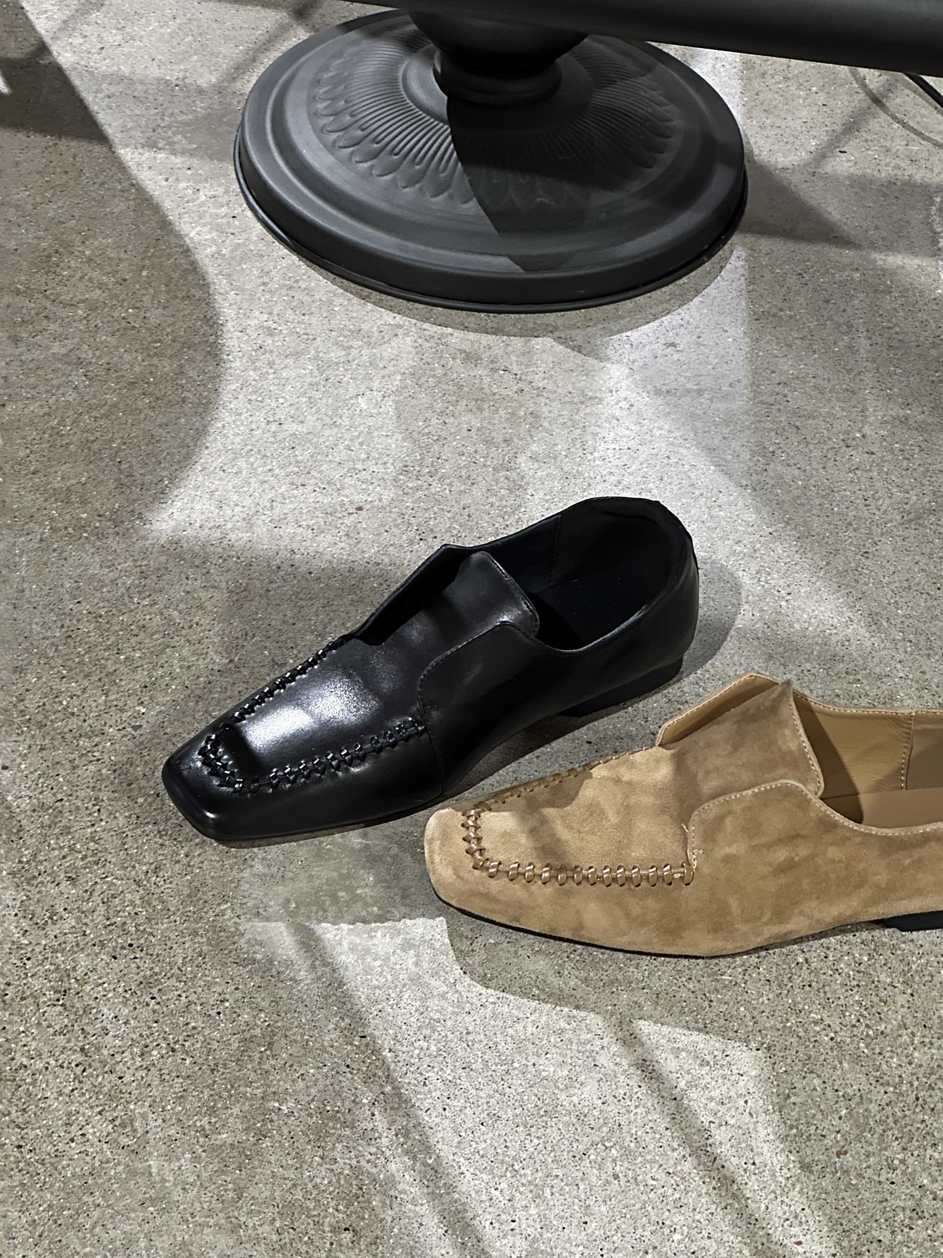 苏与2026春季新款真皮小众方头平底乐福鞋女一脚蹬单鞋百搭通勤鞋,女鞋,乐福鞋（豆豆鞋）,淘宝优惠券,粉丝福利购,淘宝优惠卷