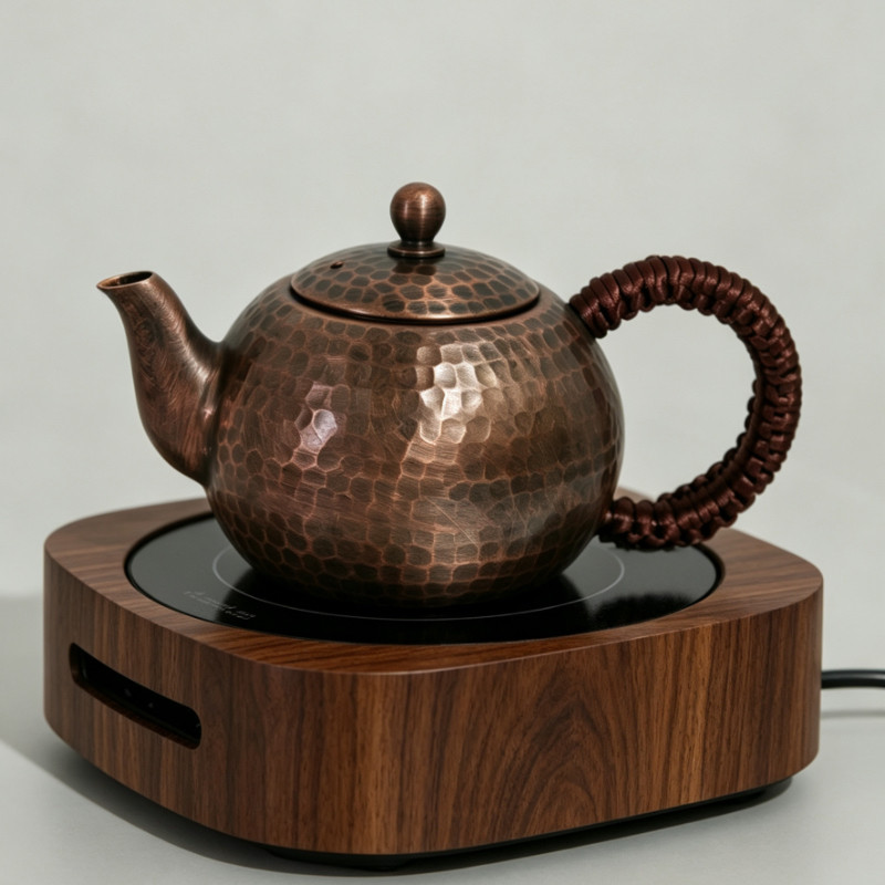 纯紫铜壶烧水壶煮茶壶手工老式茶茶壶
