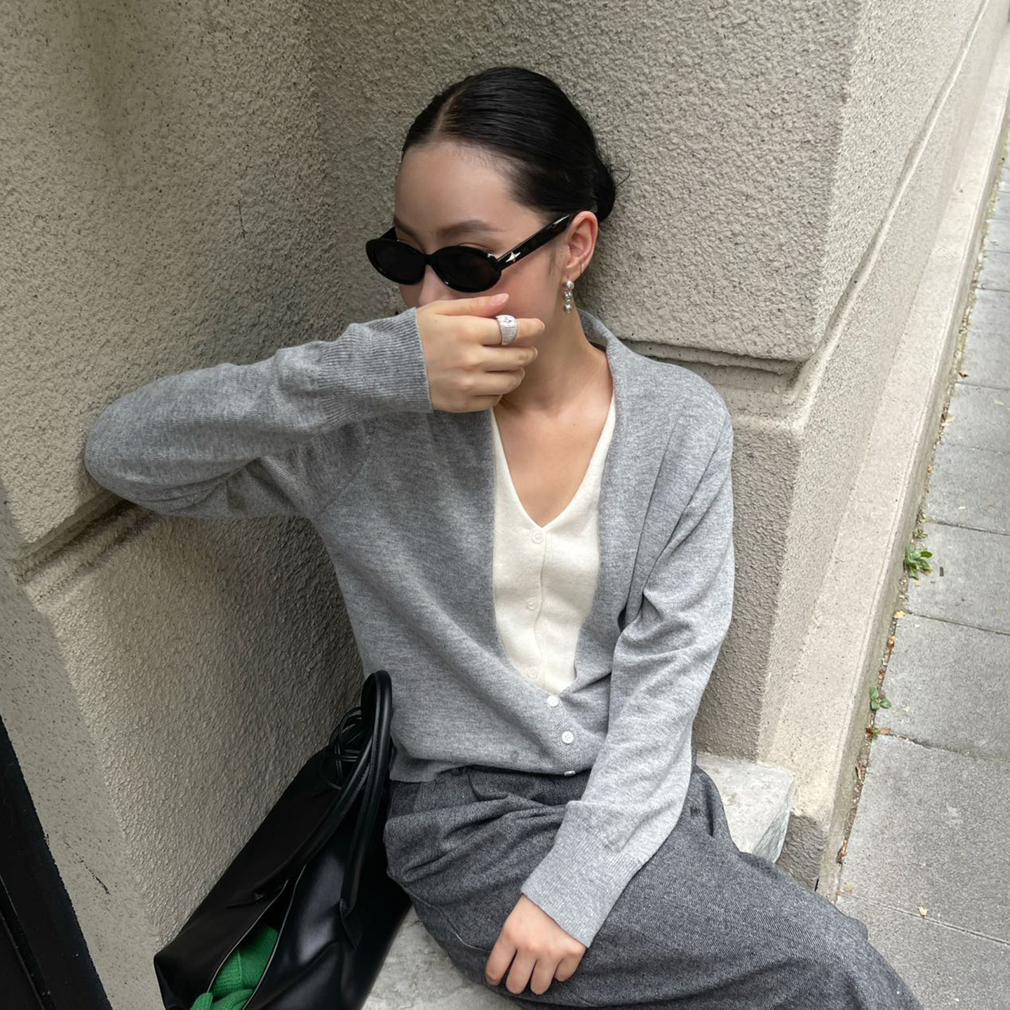 秋季羊毛衫慵懒风外搭