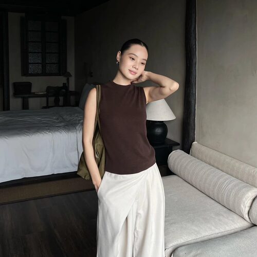 PURITY YR小众简约设计款羊毛针织半高领气质显瘦百搭无袖背心女