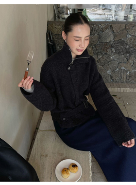 PURITY YH精纺美丽诺羊毛衫女时尚百搭开衫气质宽松针织毛衣外套