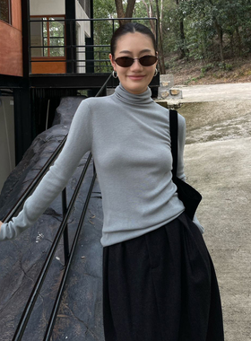 PUIRTY YH极简纤云衫高领时尚叠穿打底衫冬季新款内搭外穿T恤上衣