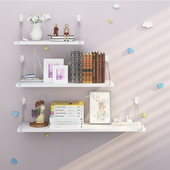 墙上置物架简约现代搁板客厅壁挂创意墙壁一字隔板卧室书架免打孔