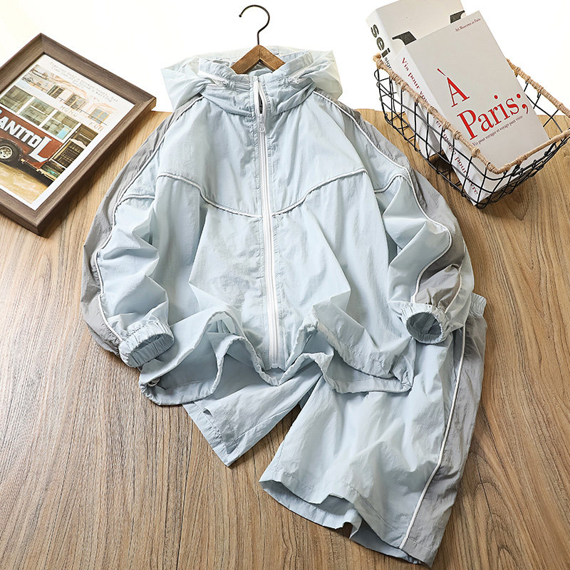 男童防晒服套装2026夏装儿童轻薄透气连帽拉链衫短裤大童两件套潮,童装/婴儿装/亲子装,套装,淘宝优惠券,粉丝福利购,淘宝优惠卷