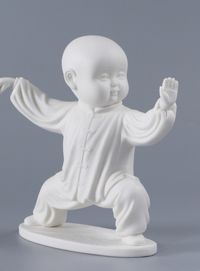 陶瓷客厅功夫人物中式风桌面摆件