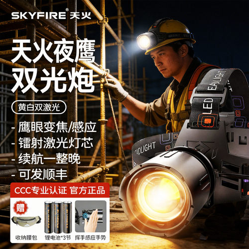 天火强光超亮矿灯七天无理由退换