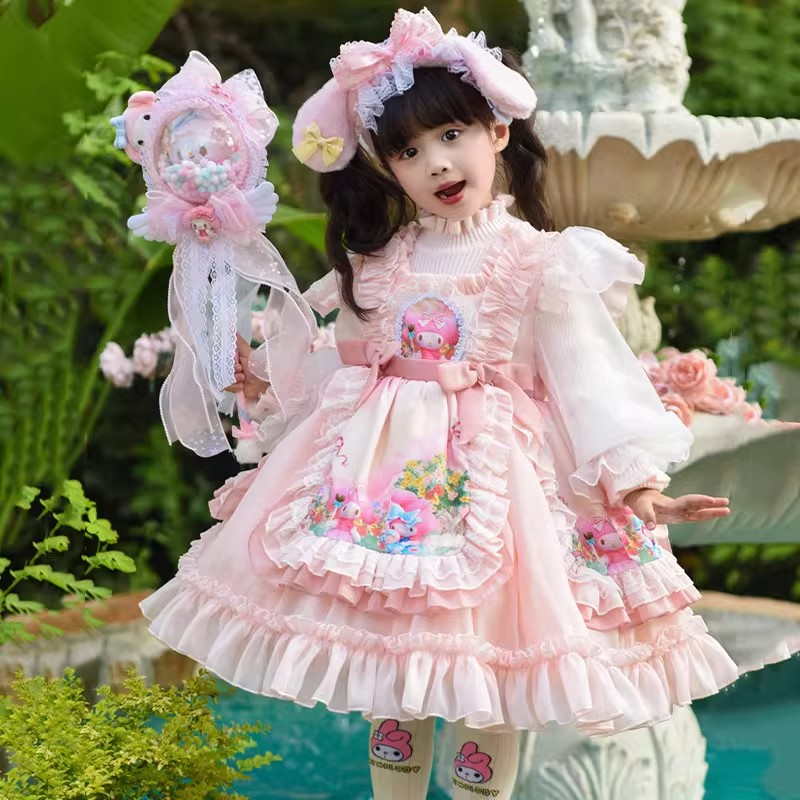 美乐蒂女童洛丽塔公主裙2025秋冬新款裙子连衣裙生日礼服万圣节