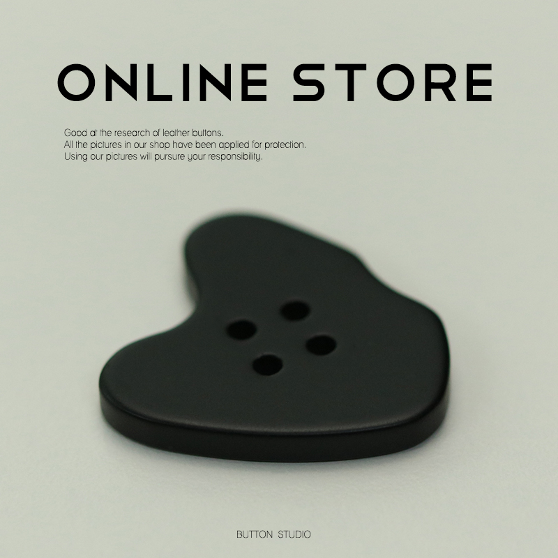 princessoc 四眼树脂纯黑色异形纽扣针织衫毛衣皮草大衣外套扣子