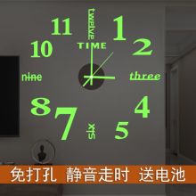 家用现代简约钟表客厅挂钟创意卧室北欧美式时钟挂表静音个性装饰