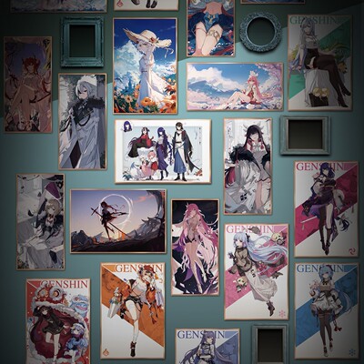 【鸦居老师】作品集同人周边爱莉希雅少女胡桃雷电方舟色纸插画