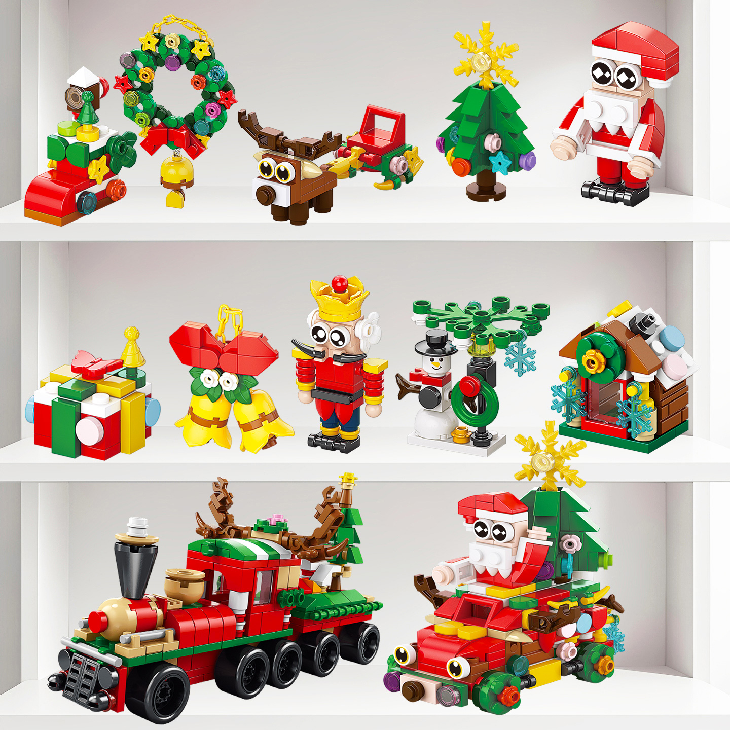 秒杀圣诞套装】儿童diy场景积木
