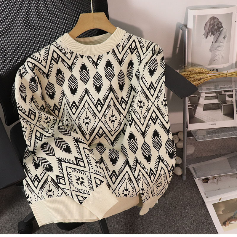 新品男士毛衣针织衫秋冬装保暖打底羊毛衫潮流拼接线衣港风潮