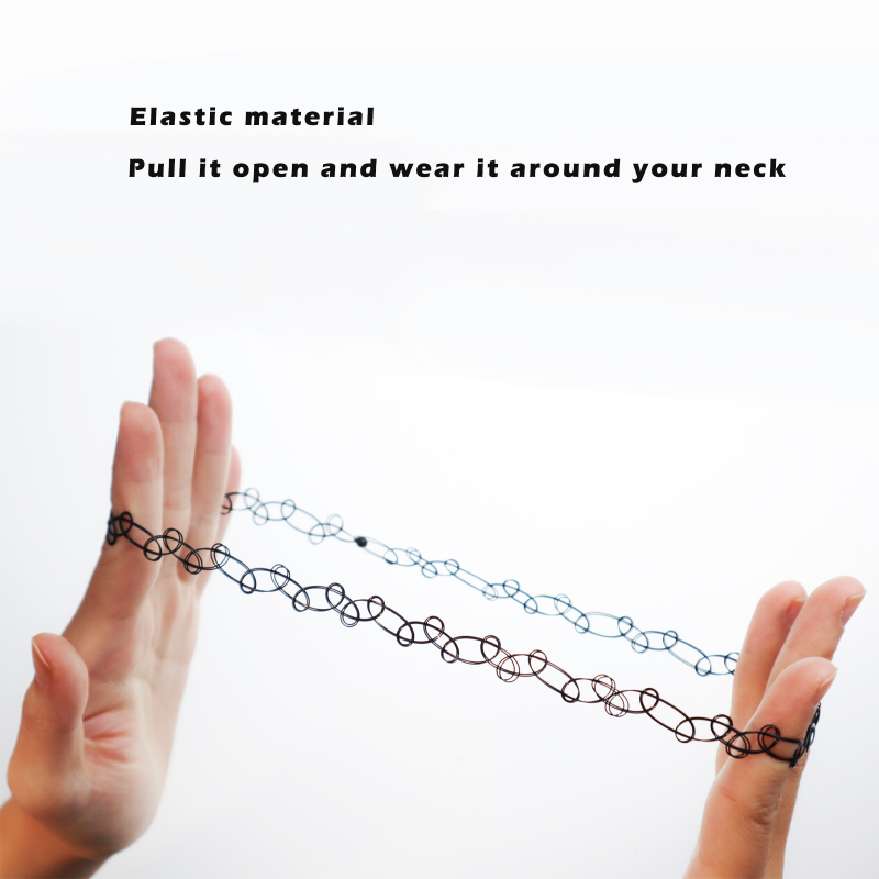 欧美编织松紧弹性项链鱼线女锁骨链颈带项圈学生纹身脖饰女,饰品/流行首饰/时尚饰品新,项链,淘宝优惠券,粉丝福利购,淘宝优惠卷