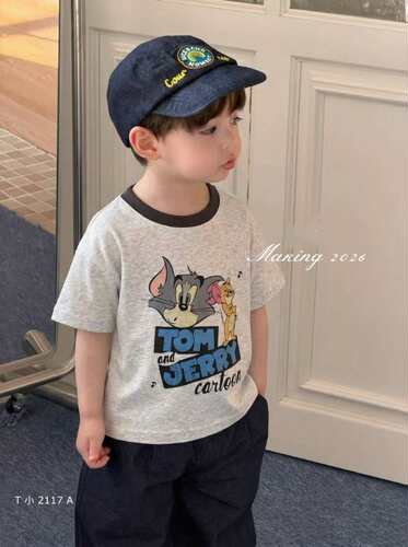 “Tom & Jerry 陪我长大～男童经典卡通夏季新款短袖男宝夏天T恤