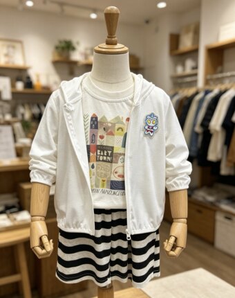 儿童防晒衣男童女童夏季冰丝凉感透气奥特曼亮灯连帽防晒服外套