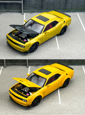 SH 1:64 道奇 Dodge 地狱猫 SRT Hellcat 可开盖 合金汽车模型